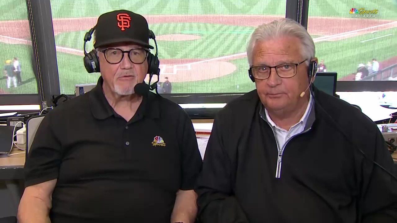 San Francisco Giants announcers Jon Miller and Duane Kuiper. Photo Credit: NBC Sports Bay Area.