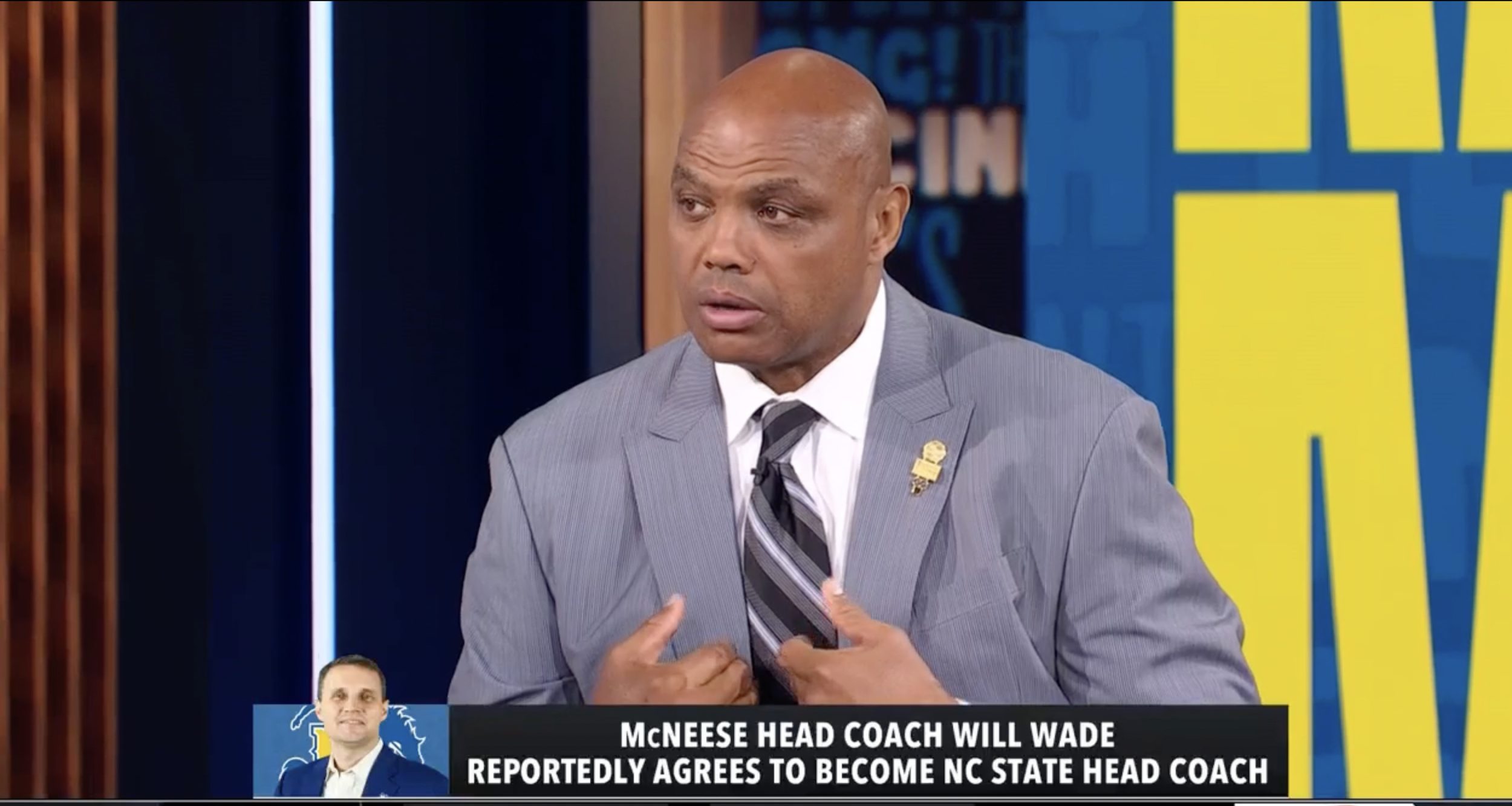Charles Barkley criticized Will Wade for accepting the NC State job while still coaching McNeese State in the NCAA Tournament.