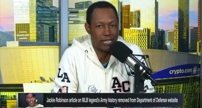 Clinton Yates says the Department of Justice's removal an article about Jackie Robinson's history in the Army can't alter his legacy.