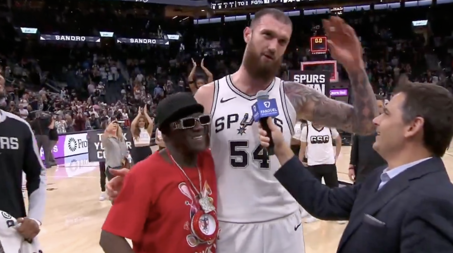 Sandro Mamukelashvili Flavor Flav San Antonio Spurs