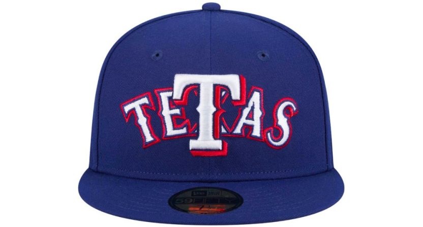 A Rangers' hat that looked like it said "Tetas."