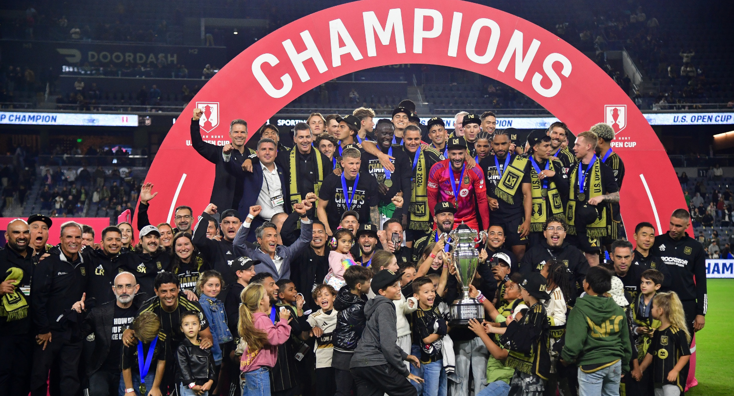 LAFC players celebrate winning the 2024 U.S. Open Cup.