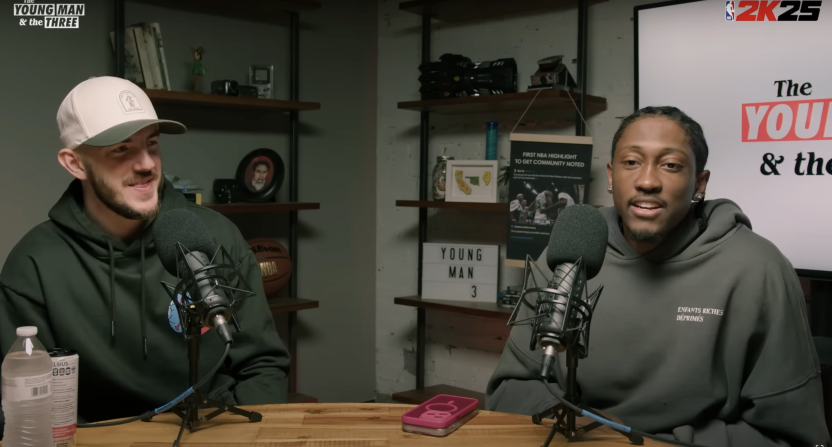 Alex Caruso and Jalen Williams on 'The Young Man and The Three' podcast discussing NBA national media members
