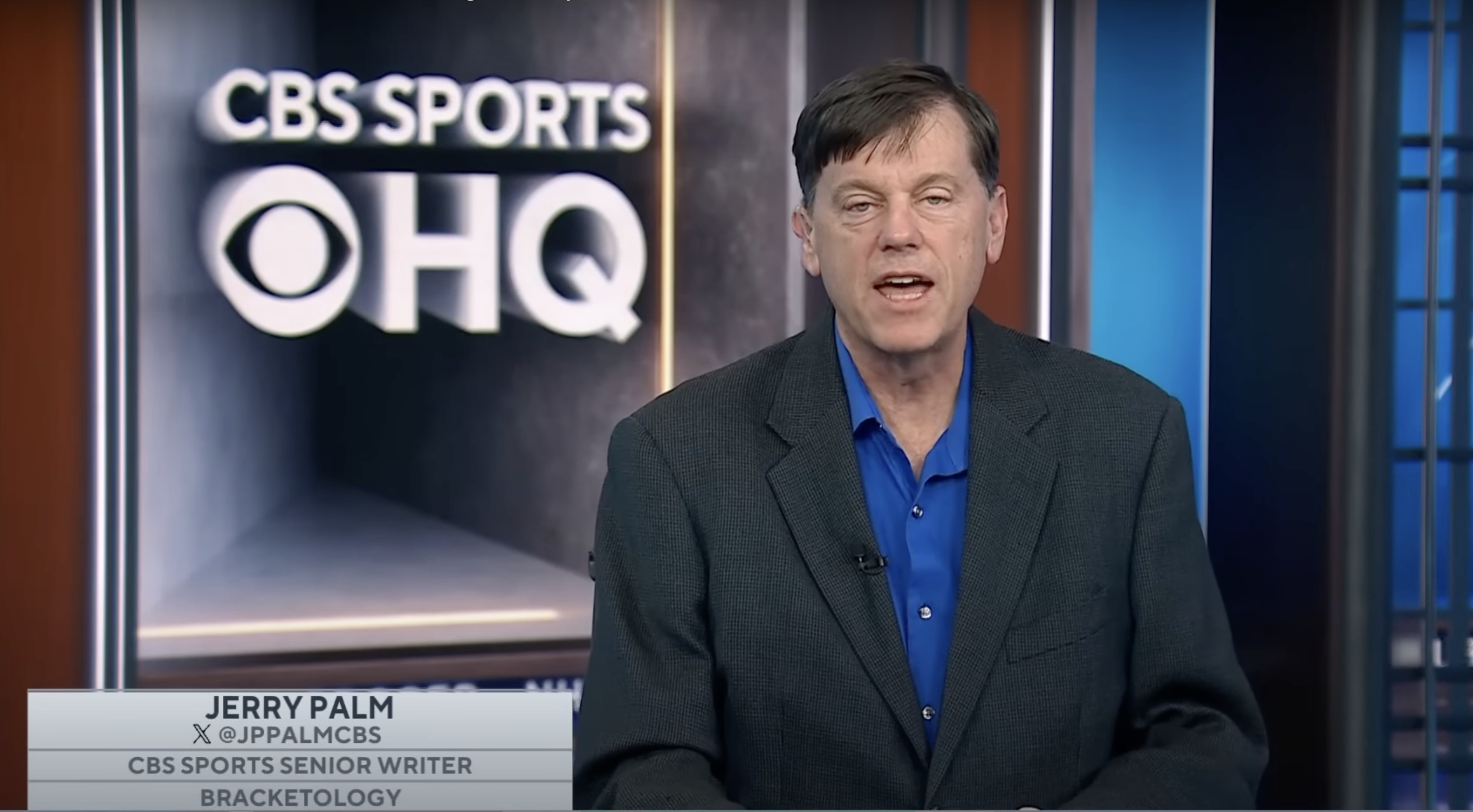 Jerry Palm discussing the potential 2025 NCAA Tournament field on CBS Sports HQ