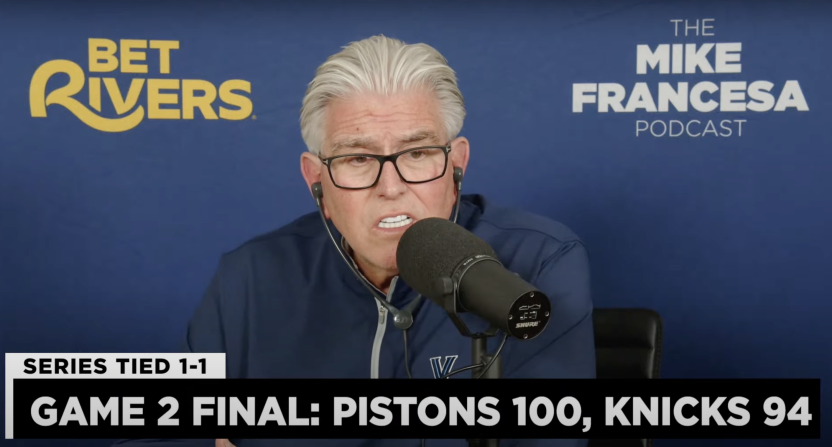 Mike Francesa reacting to the Knicks Game 2 loss to the Pistons