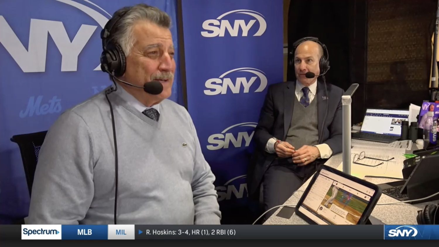 New York Mets broadcasters Keith Hernandez and Gary Cohen on SNY