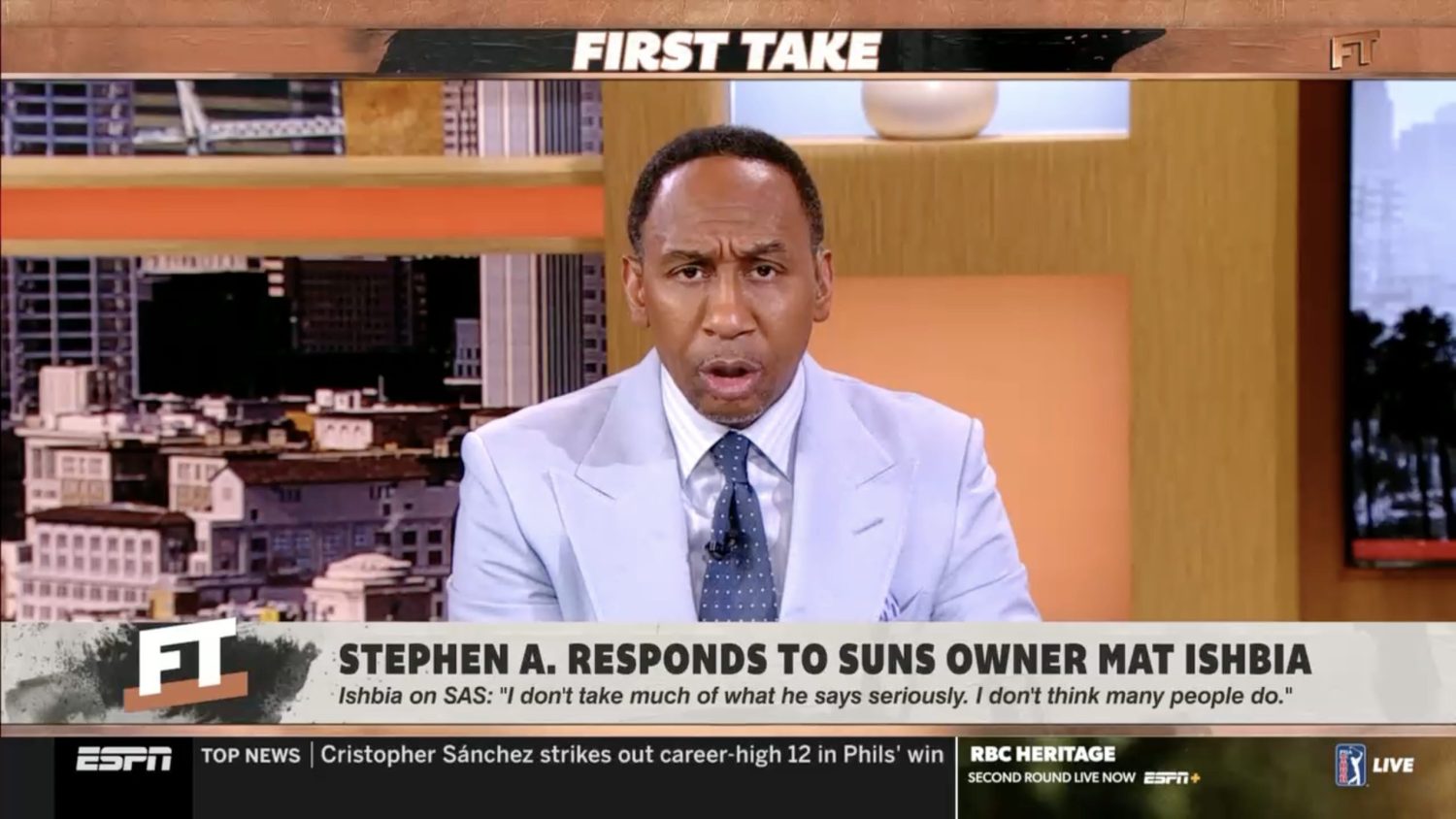Stephen A. Smith apologizes to Mat Ishbia on First Take
