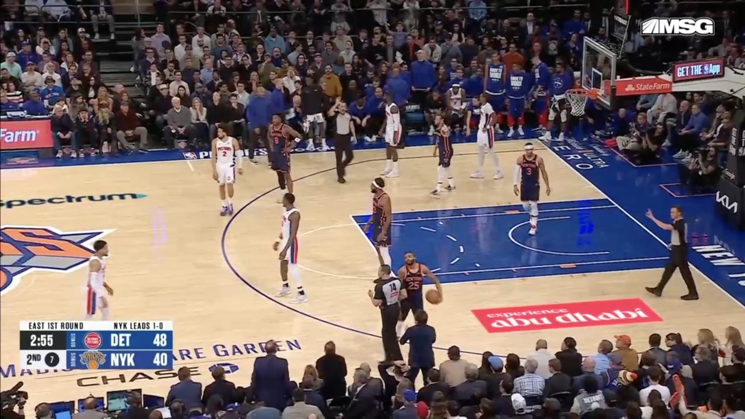 Knicks vs Pistons on MSG with Mike Breen on the call