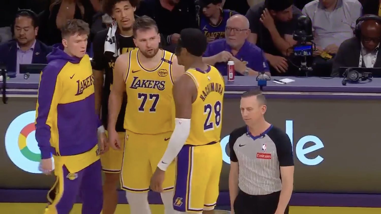 Luka Doncic reacts to what Charles Barkley called a "dirty play"