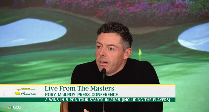 Rory McIlroy at Masters Tournament press conference