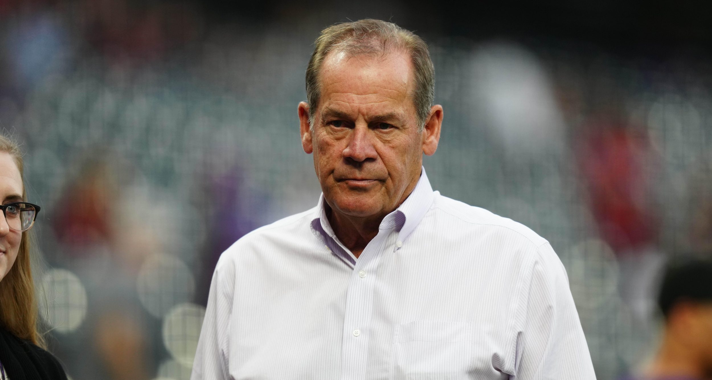 Sep 20, 2022; Denver, Colorado, USA; Colorado Rockies owner Dick Monfort before the game against the San Francisco Giants at Coors Field.