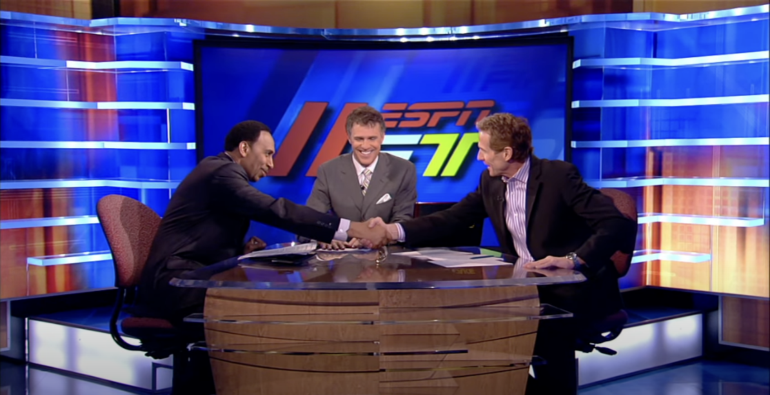 Stephen A Smith and Skip Bayless on First Take