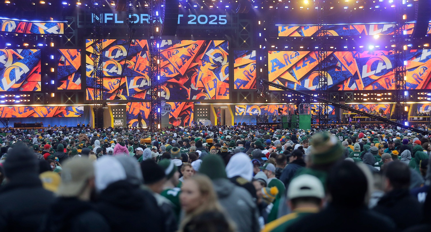 An image from the second day of the 2025 NFL Draft.