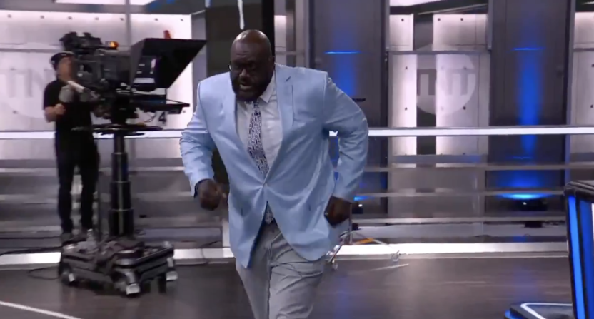 Shaq Inside the NBA bathroom