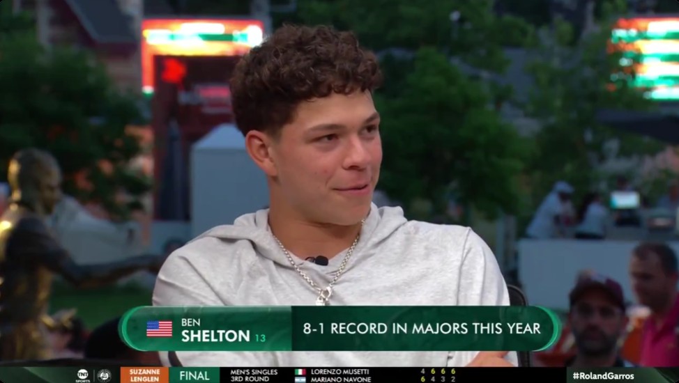 If TNT is looking for a soundbite to include in future commercials for its French Open coverage, Ben Shelton provided it. Photo Credit: TNT
