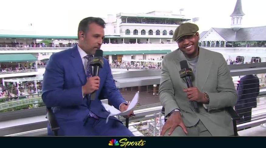 Carmelo Anthony talks about his upcoming role as a studio analyst on the NBA on NBC team. Photo Credit: NBC