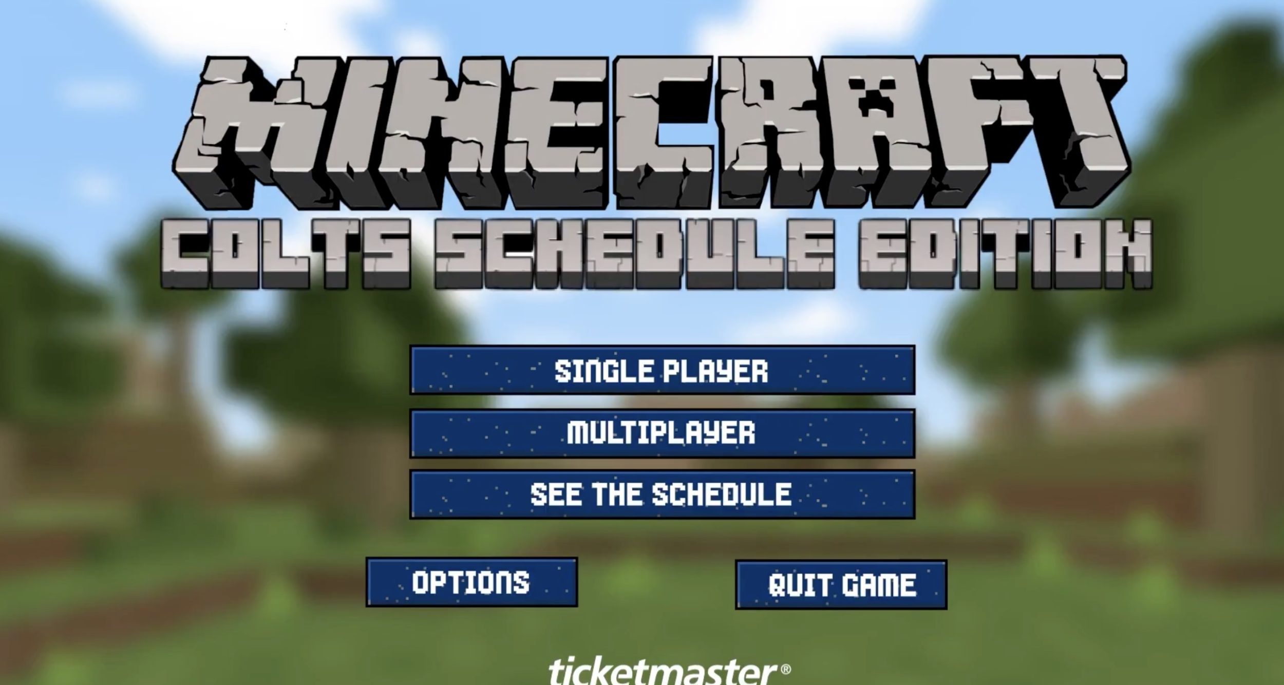 Indianapolis Colts Minecraft video