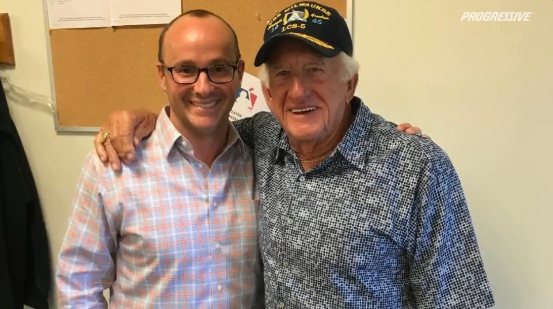 Before Friday's Twins-Brewers game, Twins announcer Cory Provus rememberd his friend and former broadcast partner, Bob Uecker. Photo Credit: Twins.TV