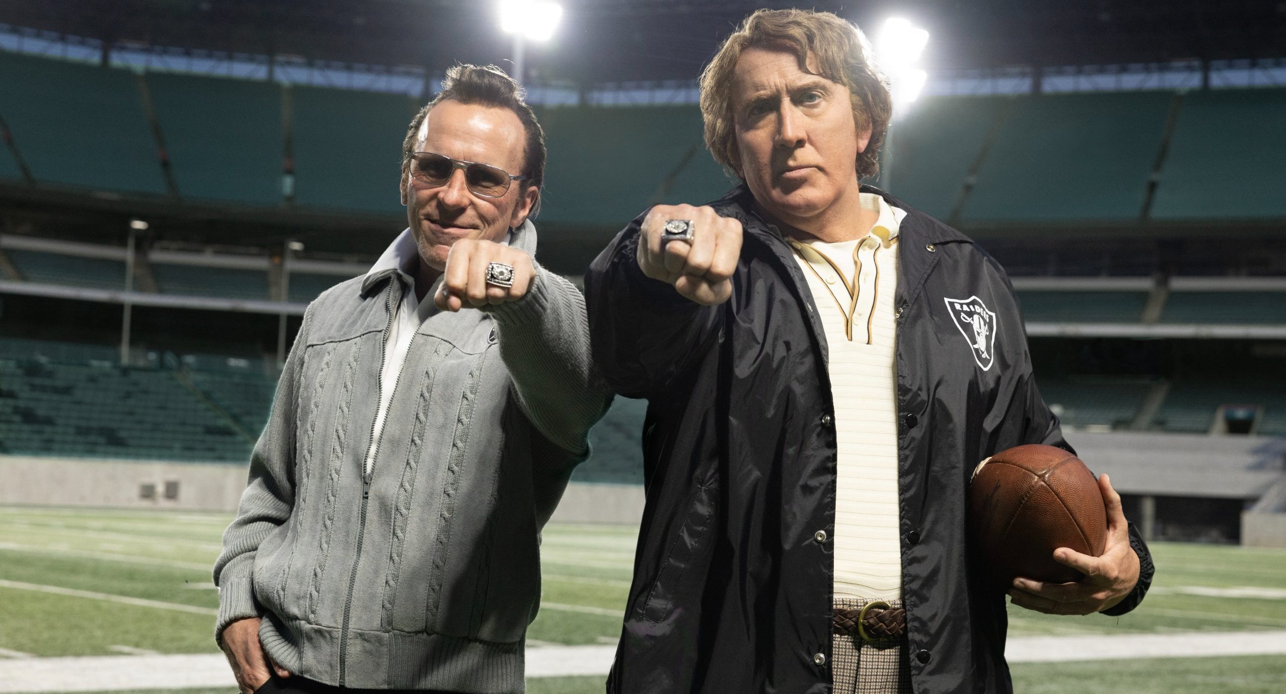 Nic Cage and Christian Bale as John Madden and Al Davis