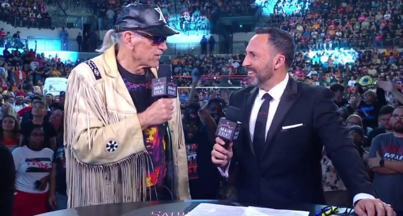 Jesse Ventura and Joe Tessitore. Photo Credit: NBC