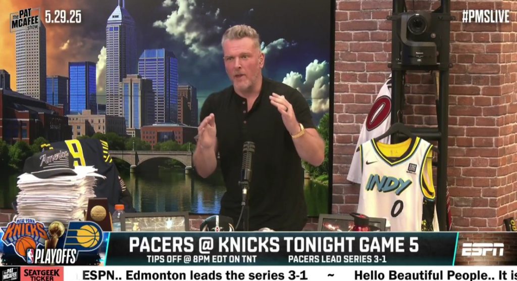 Pat McAfee turns down Ben Stiller’s invitation to Knicks-Pacers Game 5 matchup