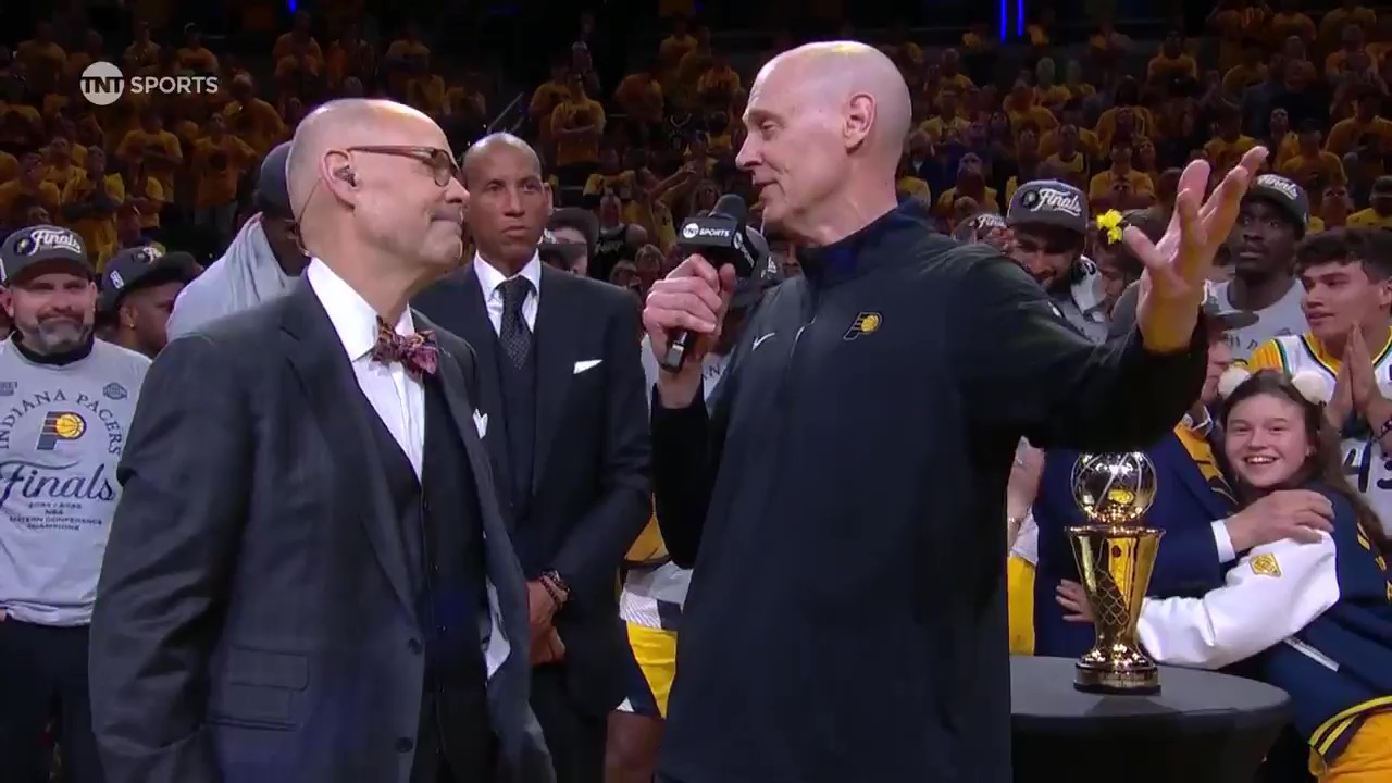 Rick Carlisle pays tribute to Ernie Johnson and NBA on TNT. Photo Credit: TNT.