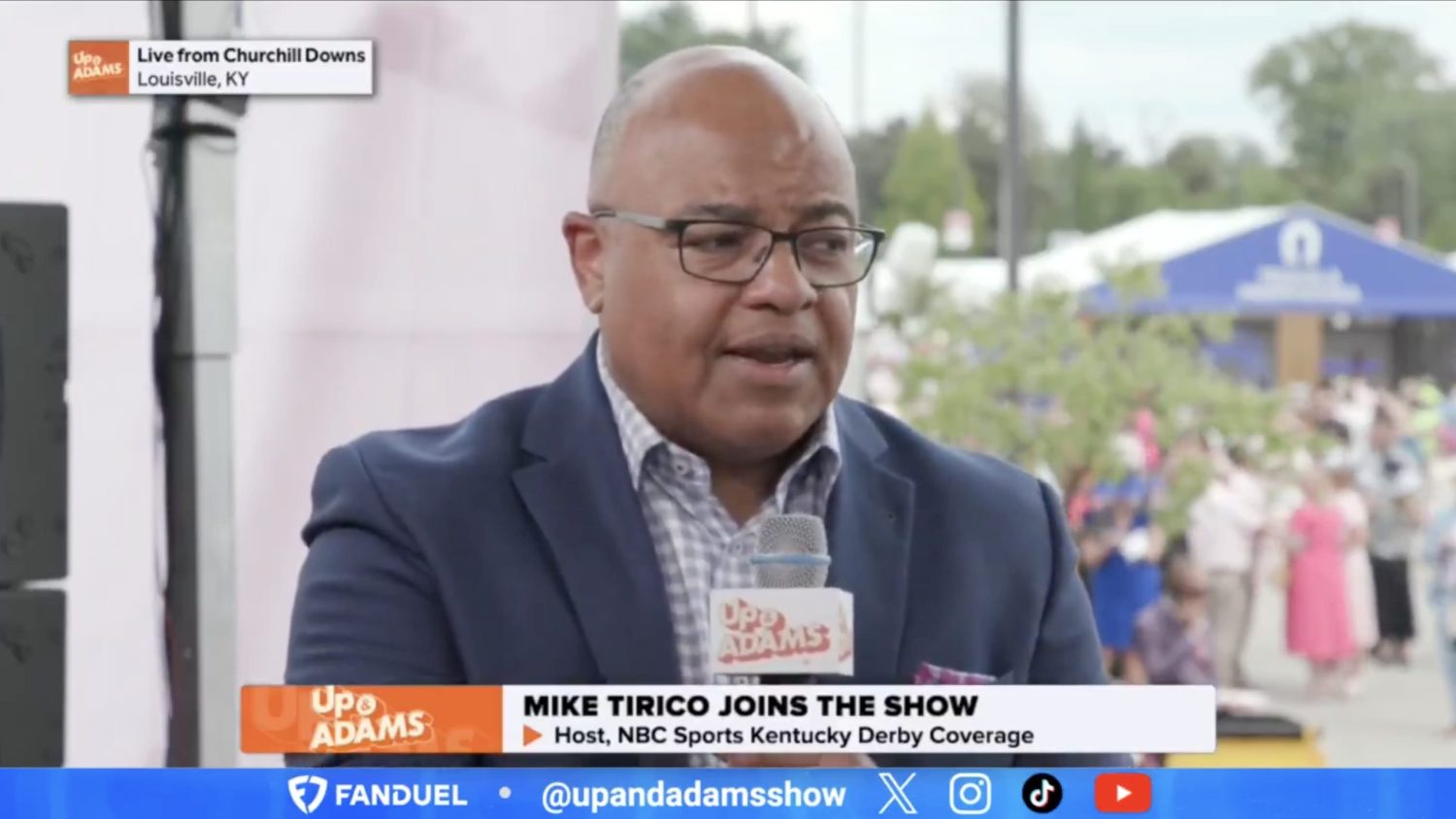 Mike Tirico discussing Gregg Popovich with Kay Adams