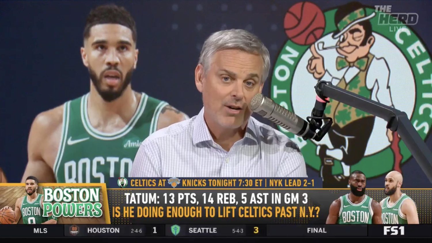 Colin Cowherd talking about Jayson Tatum on The Herd