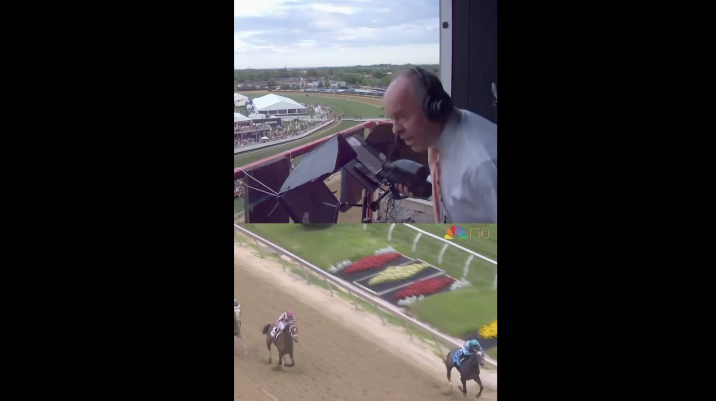 Larry Collmus calls Journalism's Preakness win.