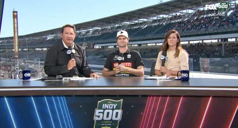 Chris Myers during Indy 500 coverage on Fox