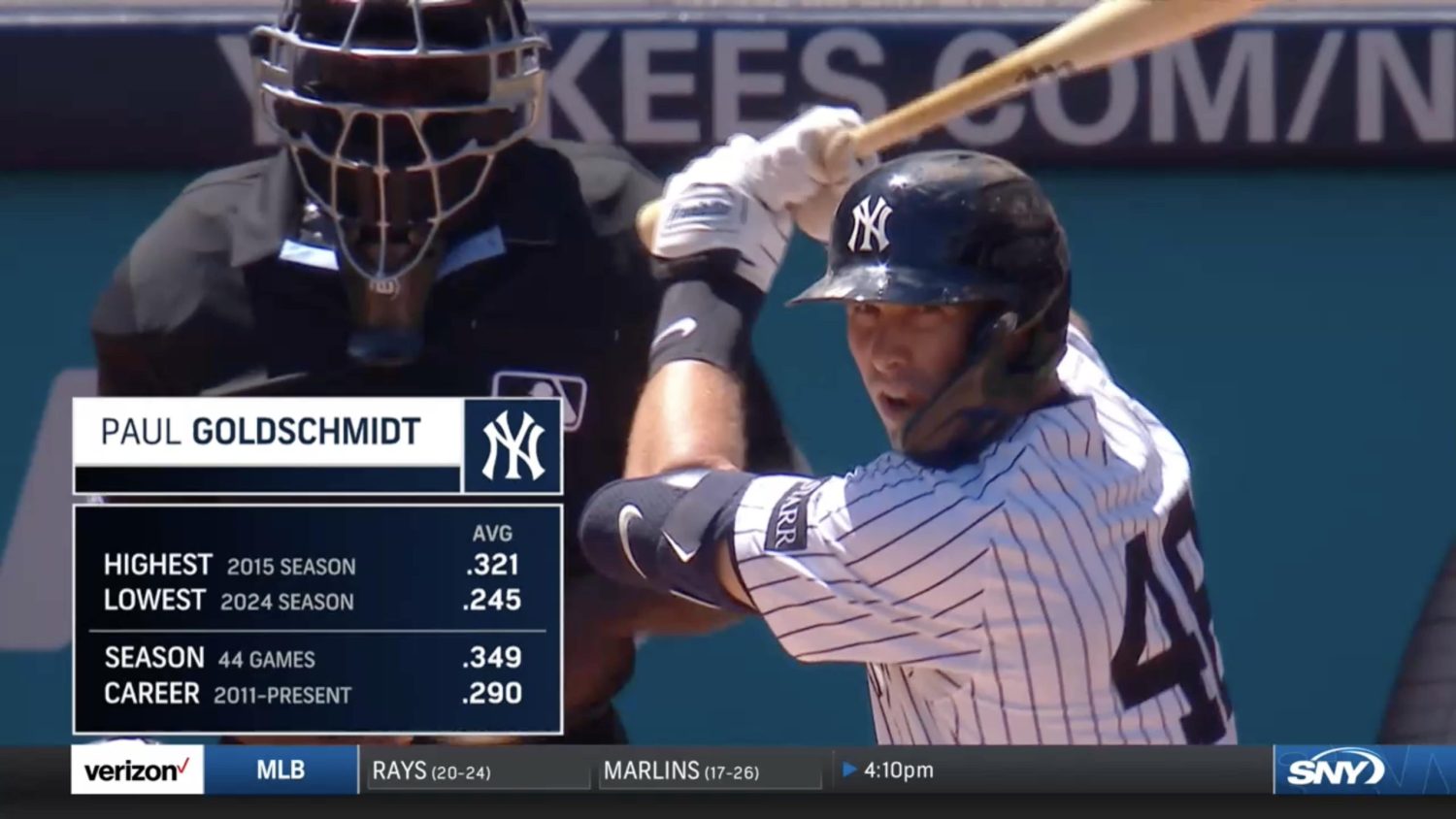 New York Yankees first baseman Paul Goldschmidt