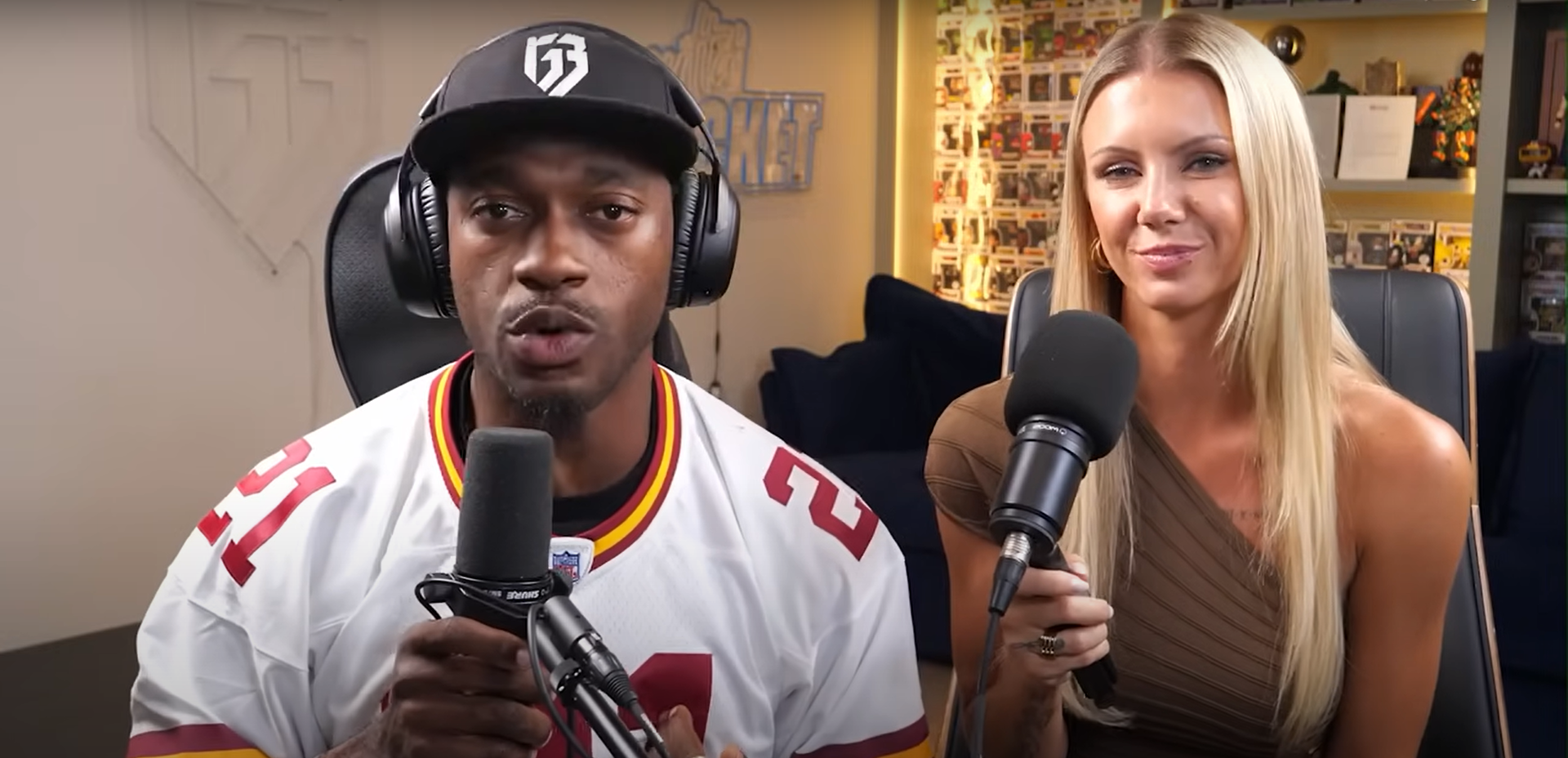 Robert Griffin III and his wife, Grete Griffin, capitalized on their feud with Ryan Clark by selling a bunch of booty bands.