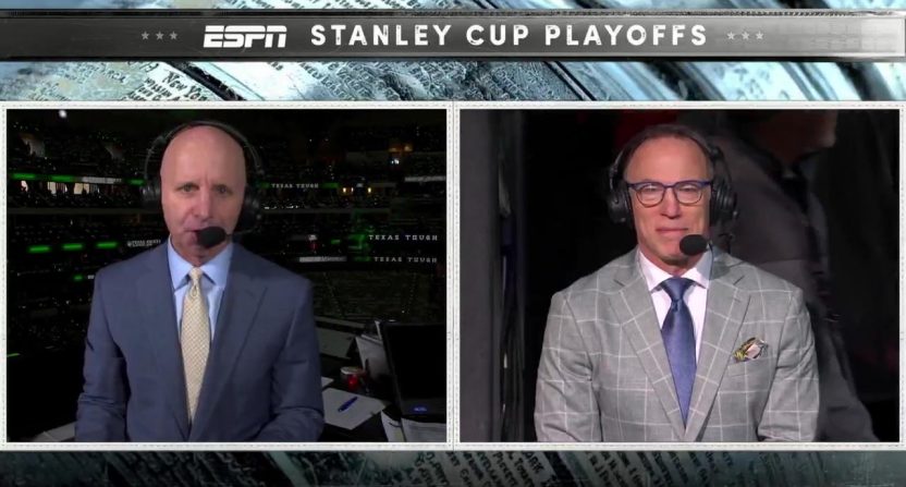 Many NHL fans praised Sean McDonough for his call of the the Dallas Stars dramatic Game 7 win over the Colorado Avalanche. Photo Credit: ABC