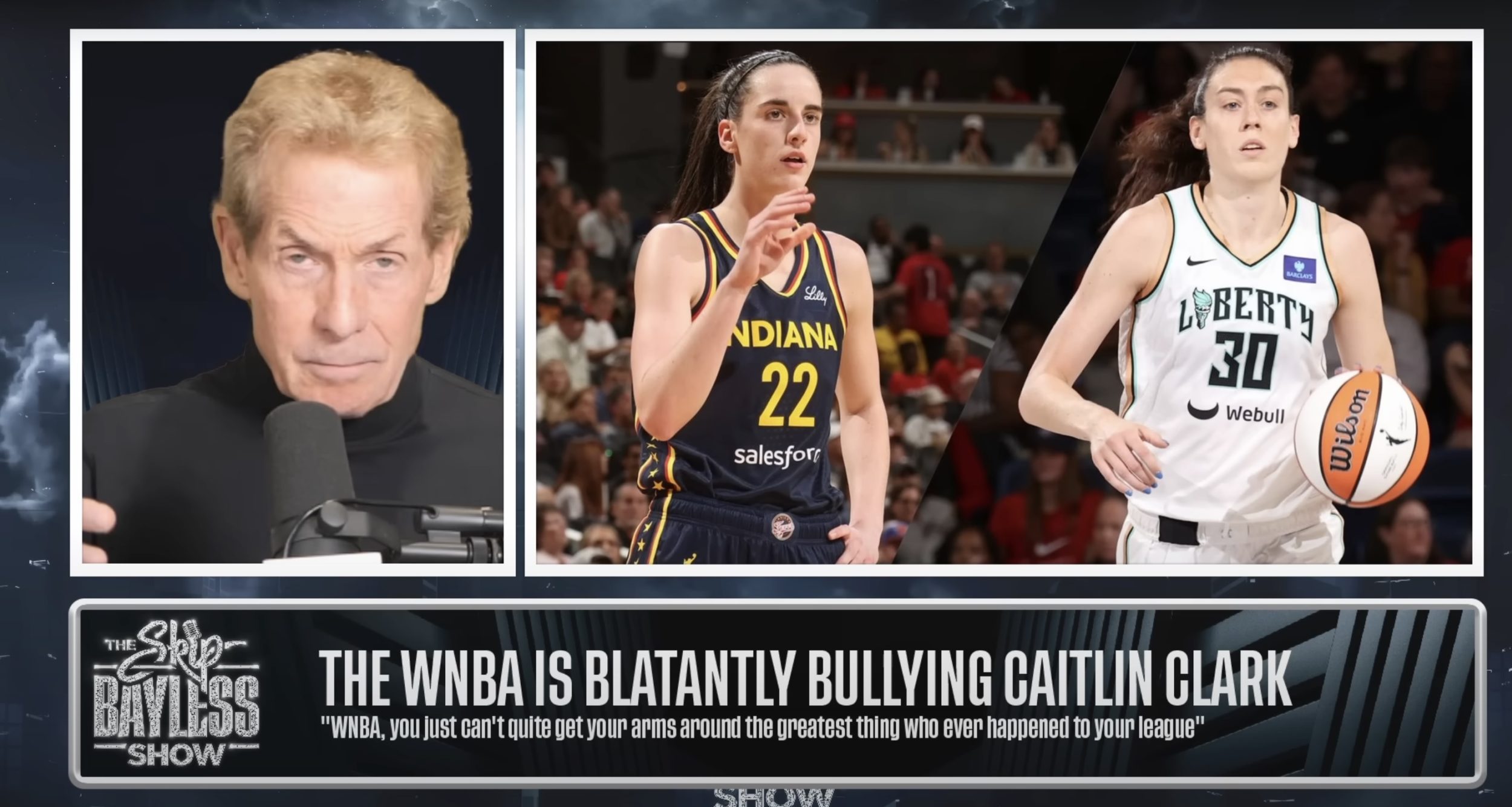 Skip Bayless and Caitlin Clark