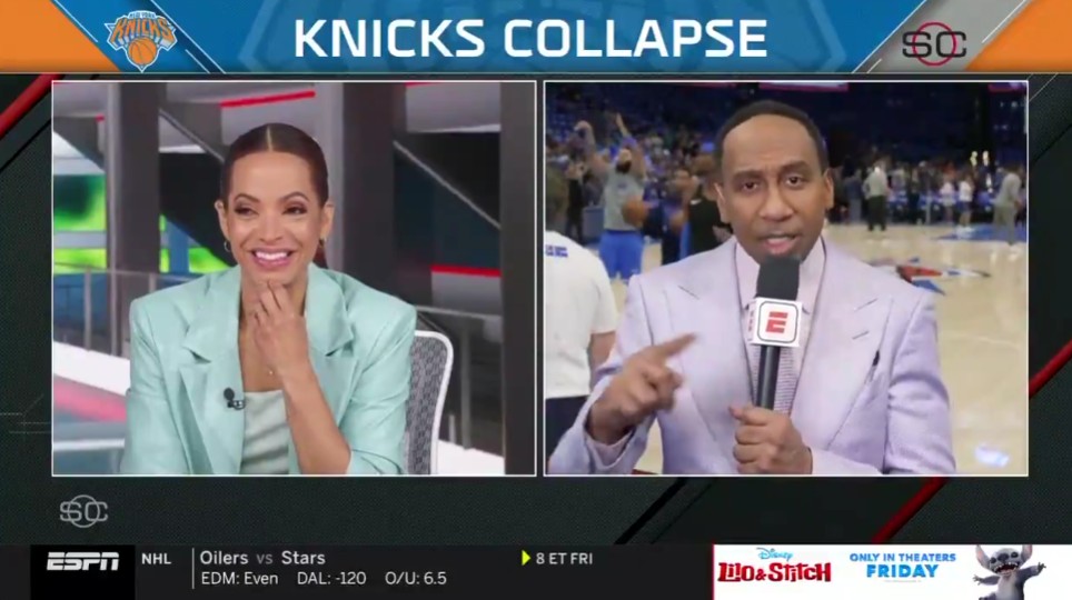 After the Knicks blew Game 1 of the Eastern Conference Finals to the Pacers, Stephen A. Smith was in no mood to sugarcoat what he saw. Photo Credit: ESPN.