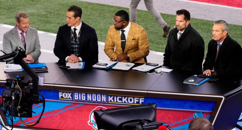 FOX Big Noon Kickoff was live inside the Ohio Stadium prior to the game between the Ohio State Buckeyes and the Indiana Hoosiers at Ohio Stadium on Saturday, Nov. 23, 2024 in Columbus, Ohio.