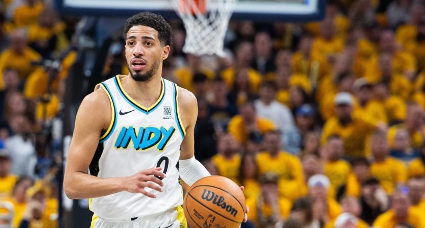 What did Indiana Pacers star Tyrese Haliburton have to say about his poor performance in the Game 3 loss to the Cavaliers? We don't know. Mandatory Credit: Trevor Ruszkowski-Imagn Images