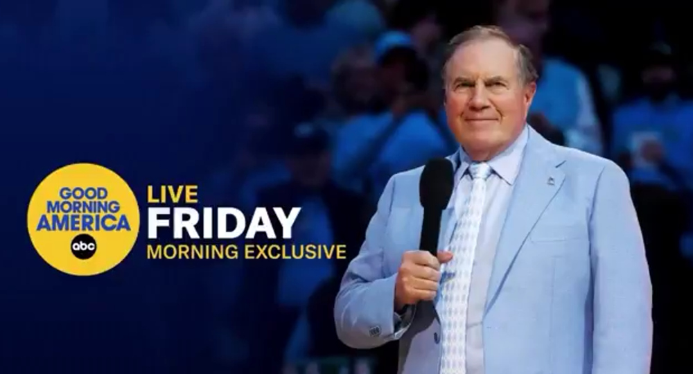 Bill Belichick is set to appear on ABC's "Good Morning America."