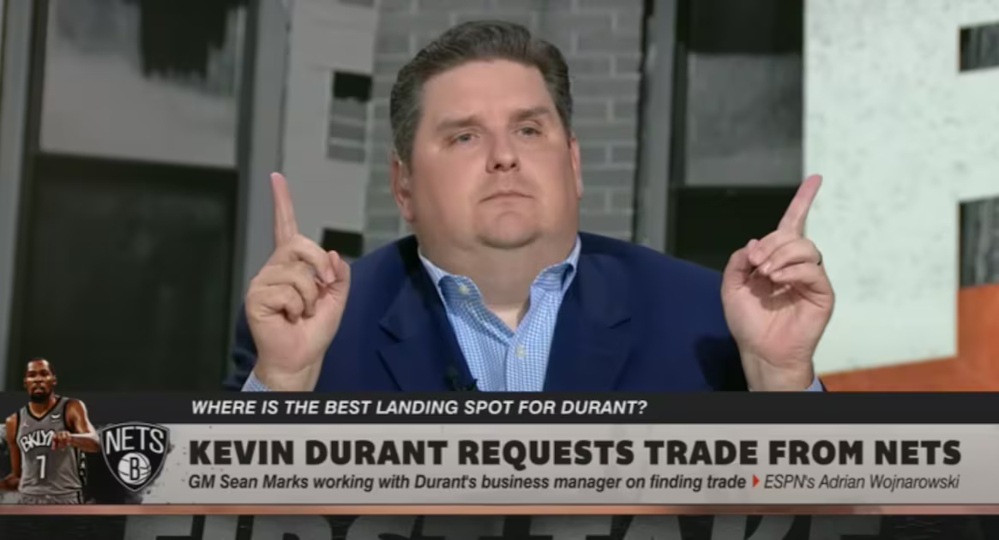 Brian Windhorst's famous 'Now why is that?" on ESPN's "First Take" on July 1, 2022.