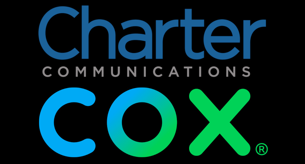 Charter and Cox logos.