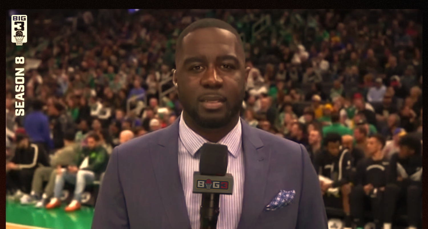 Chris Haynes with a BIG3 mic.
