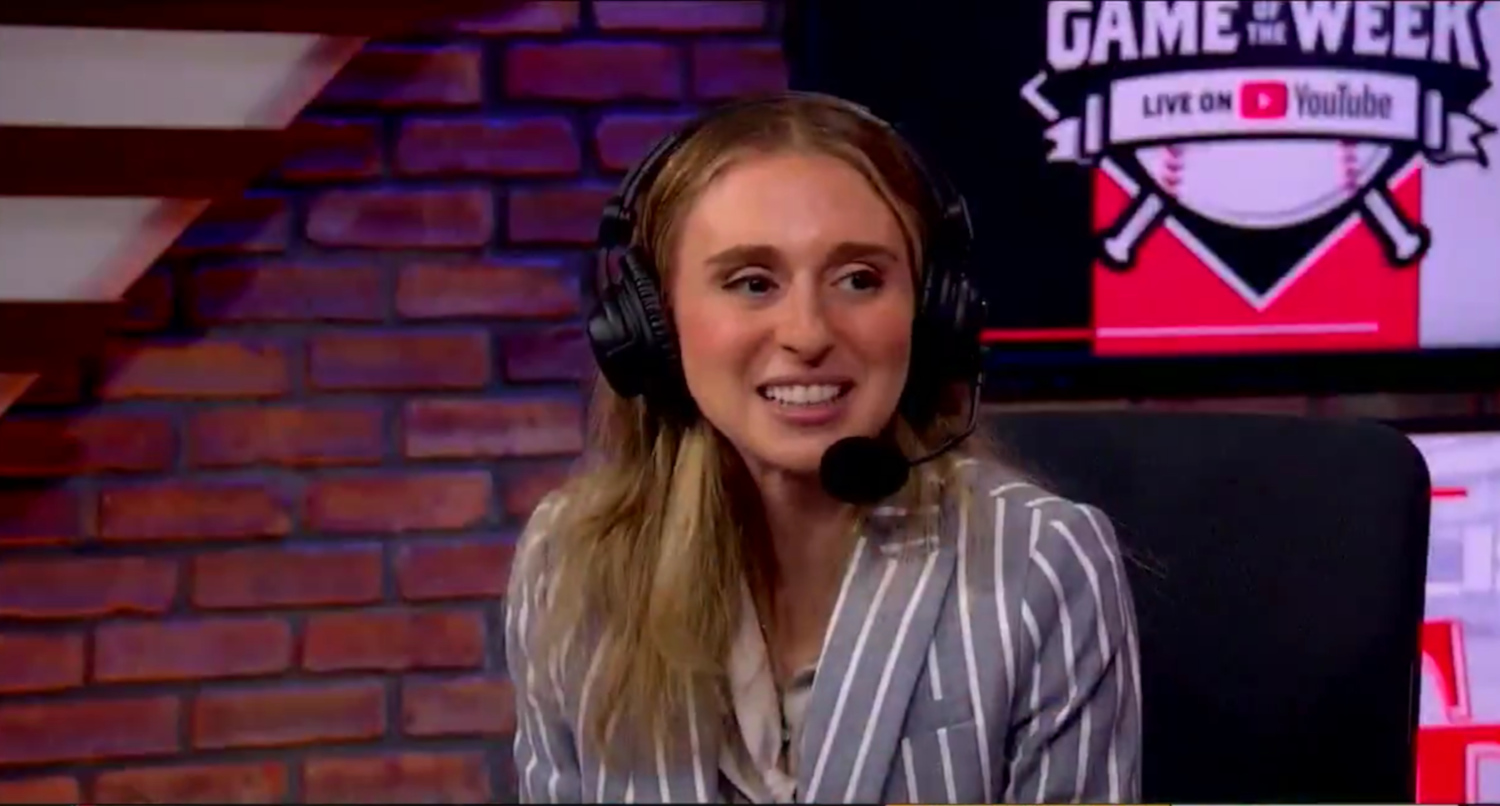 Sarah Langs on a 2021 YouTube broadcast of a Baltimore Orioles-Tampa Bay Rays game.