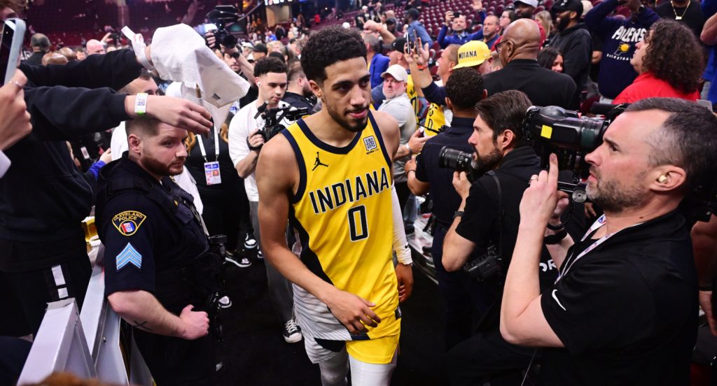 Tyrese Haliburton after his Pacers defeated the Cleveland Cavaliers to cling this series on May 13, 2025.