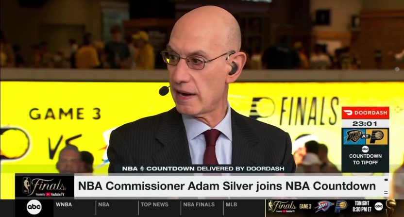 While Commissioner Adam Silver is thrilled with where the NBA's popularity is, he also believes that the league must evolve. Photo Credit: ABC