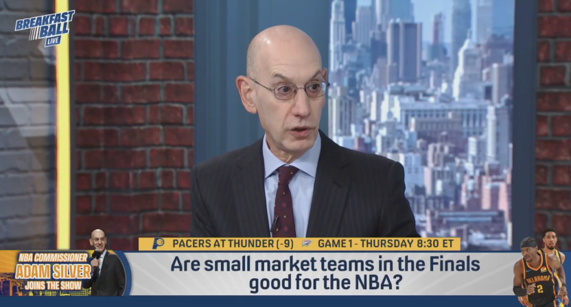 Adam Silver on 'Breakfast Ball' discussing the 2025 NBA Finals