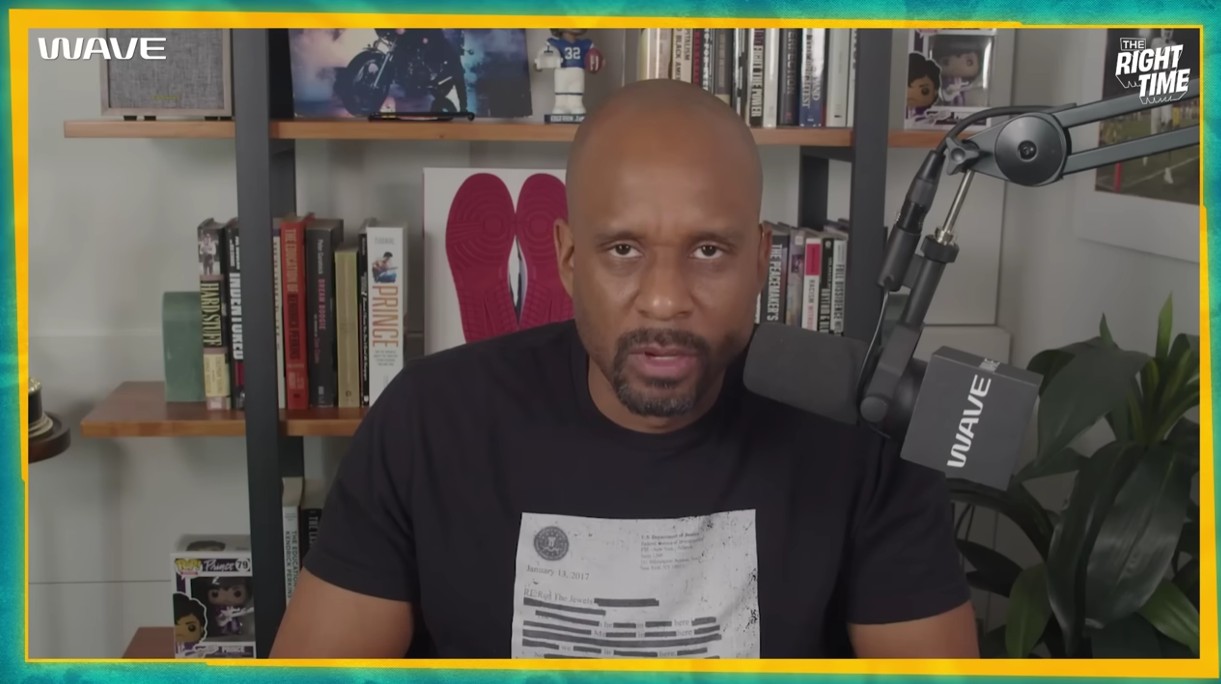 Remembering his own experiences, Bomani Jones feels that Shedeur Sanders' latest speeding violation should be taken seriously. Photo Credit: The Right Time with Bomani Jones on YouTube.