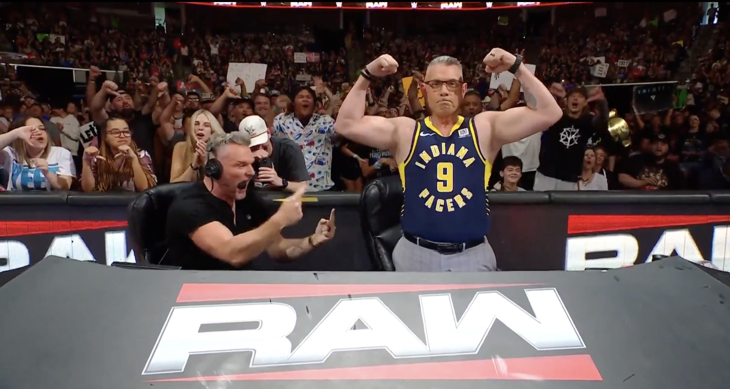 Michael Cole and Pat McAfee
