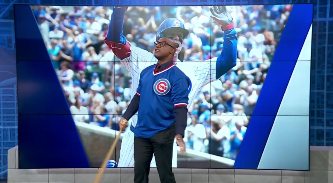 Even with the actual highlights unavailable, WGN's Josh Frydman and Jarrett Payton delivered informative and entertaining MLB highlights. Photo Credit: WGN.