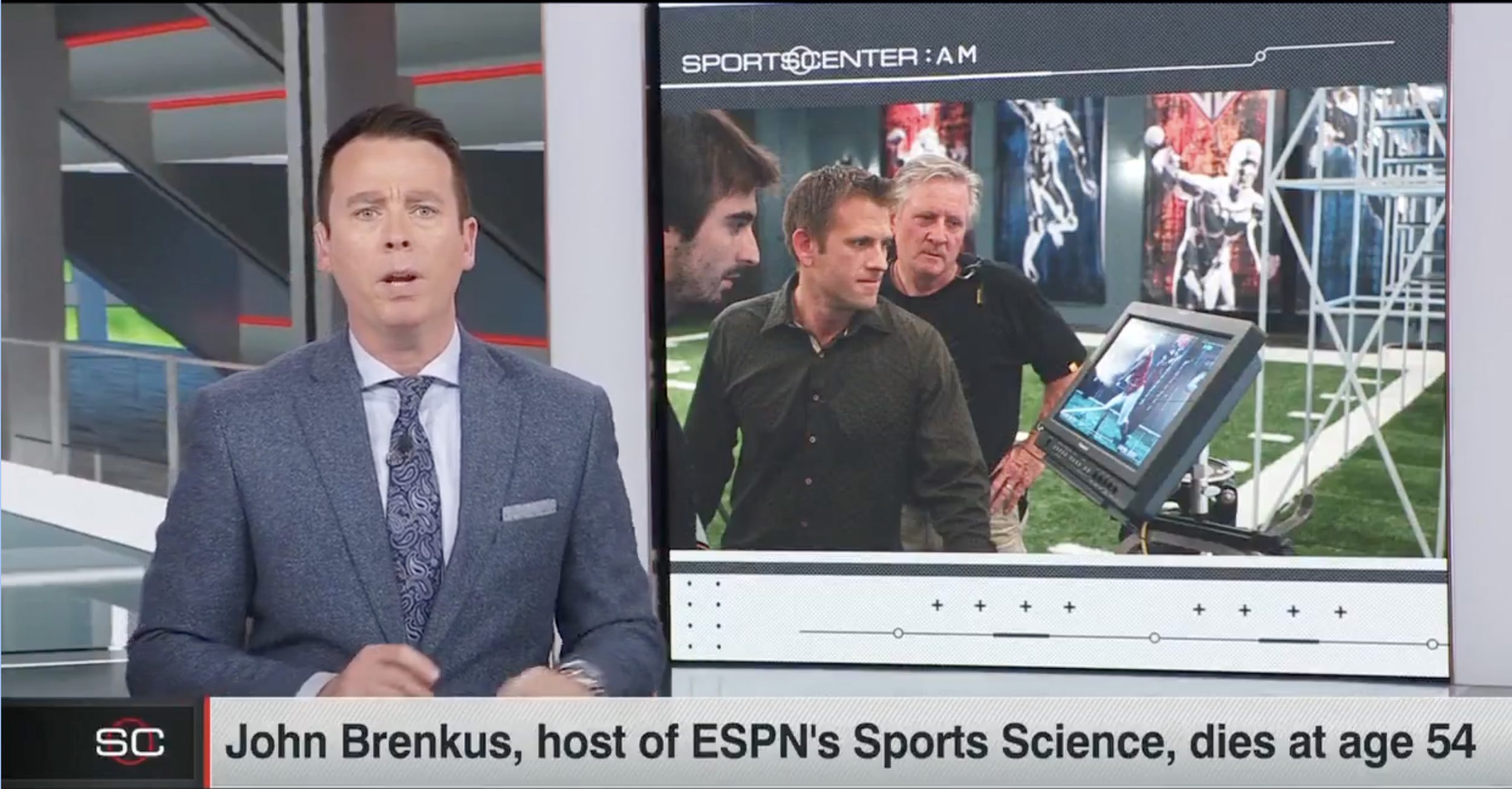 Randy Scott honors the late John Brenkus on SportsCenter.