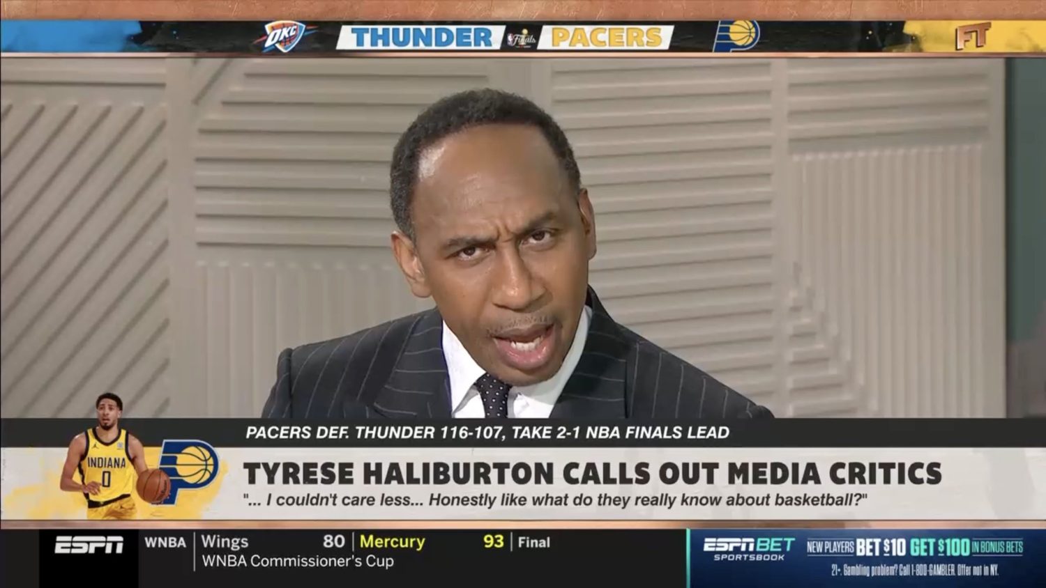 Stephen A. Smith calls out Tyrese Haliburton on First Take
